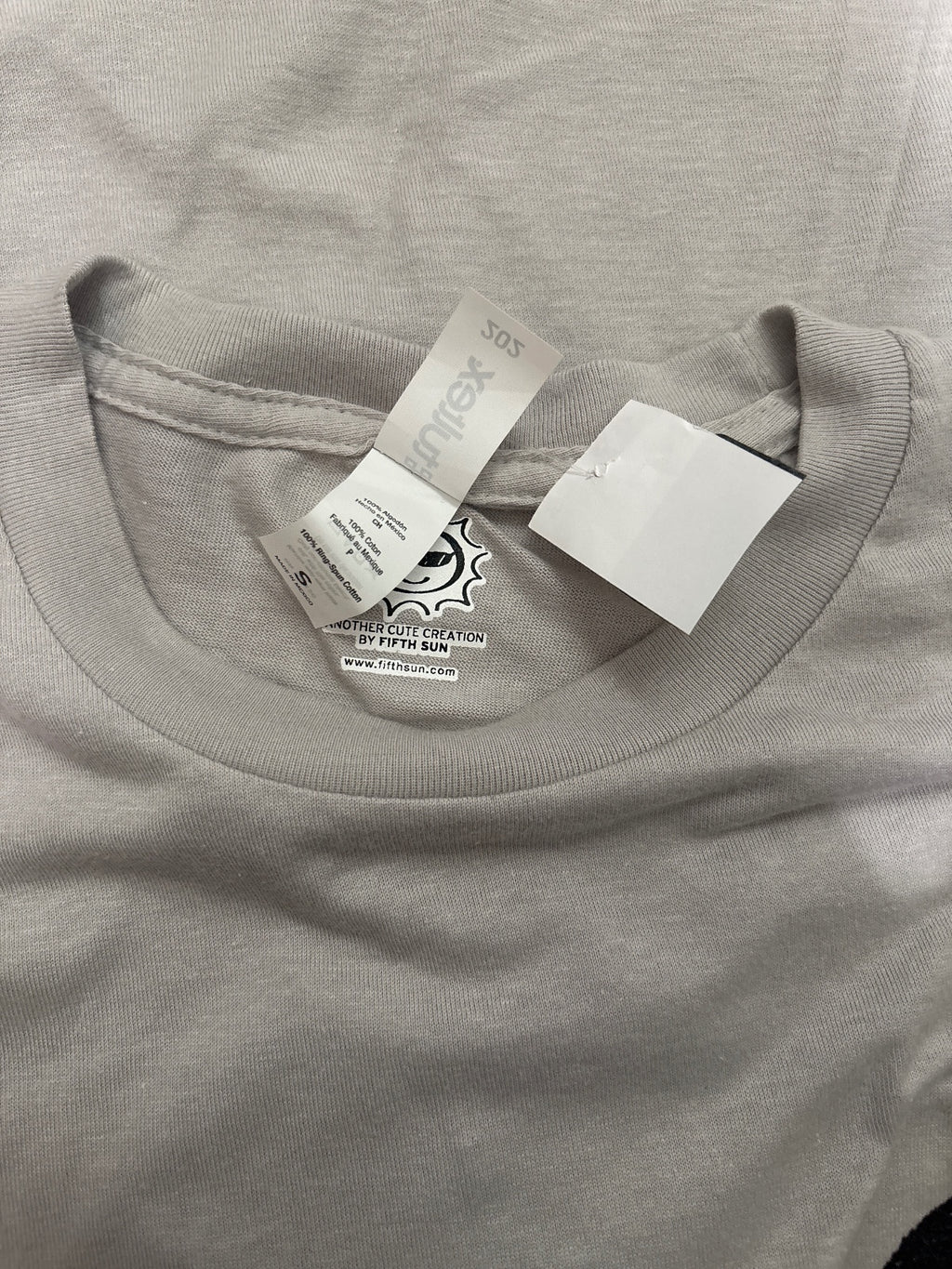 Fifth Sun Gray T-Shirt with Black and White Dog Face Graphic