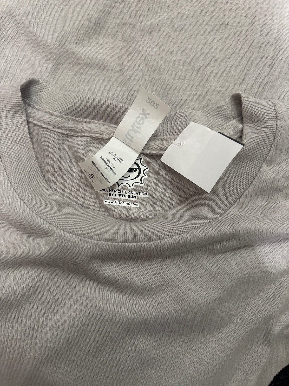 Fifth Sun Gray T-Shirt with Black and White Dog Face Graphic