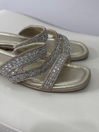Kelly & Katie Women's Beaded Strap Slide Sandals Size 8.5M