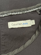 Calvin Klein Jeans Black Short Sleeve Drawstring Waist Dress Size L