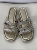 Kelly & Katie Women's Beaded Strap Slide Sandals Size 8.5M