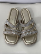 Kelly & Katie Women's Beaded Strap Slide Sandals Size 8.5M