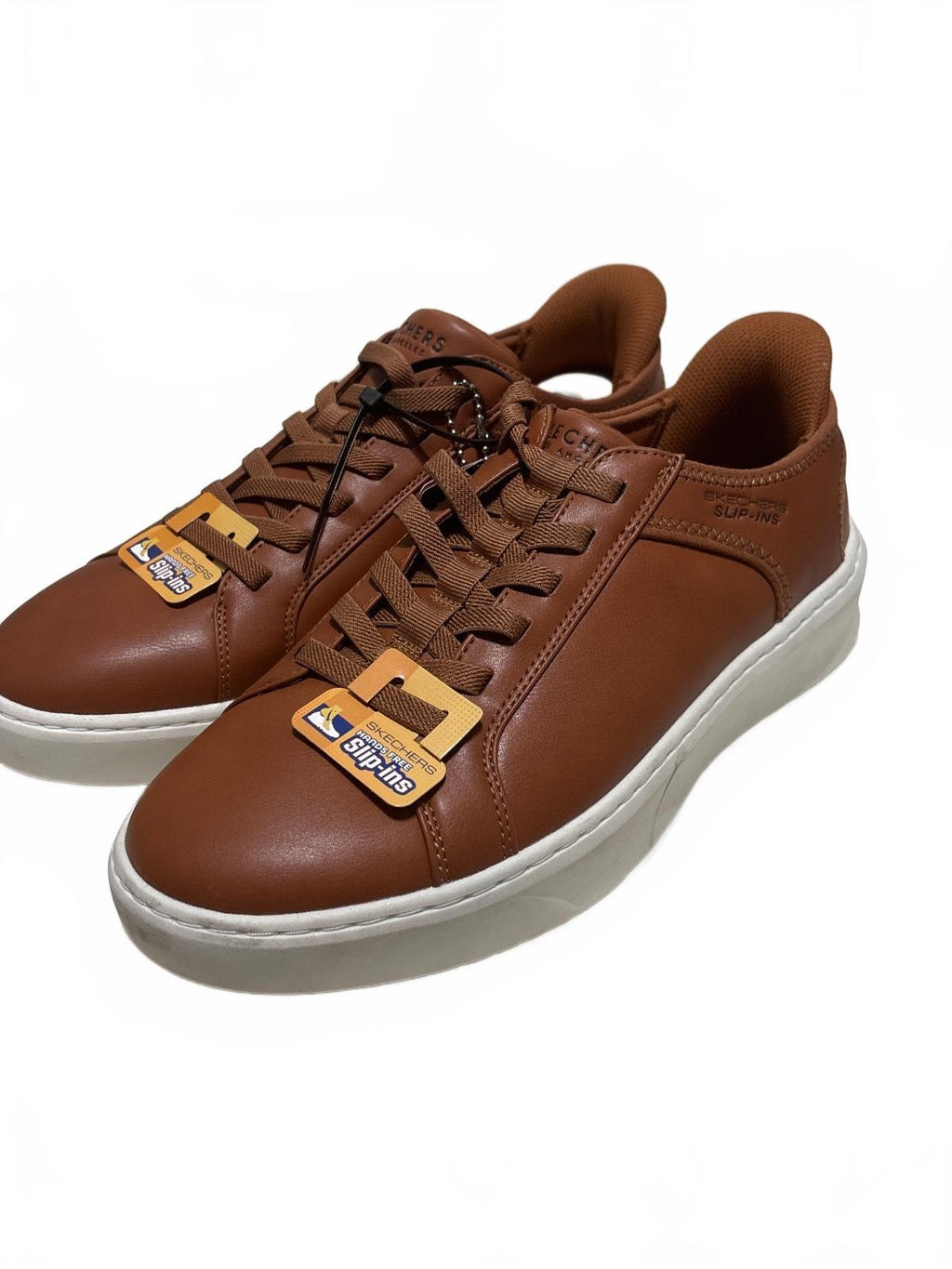 Skechers Slip-Ins Brown Leather Sneakers Men's Casual Shoes