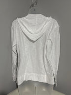 Hanes Women's White Lightweight Full-Zip Hoodie Size S