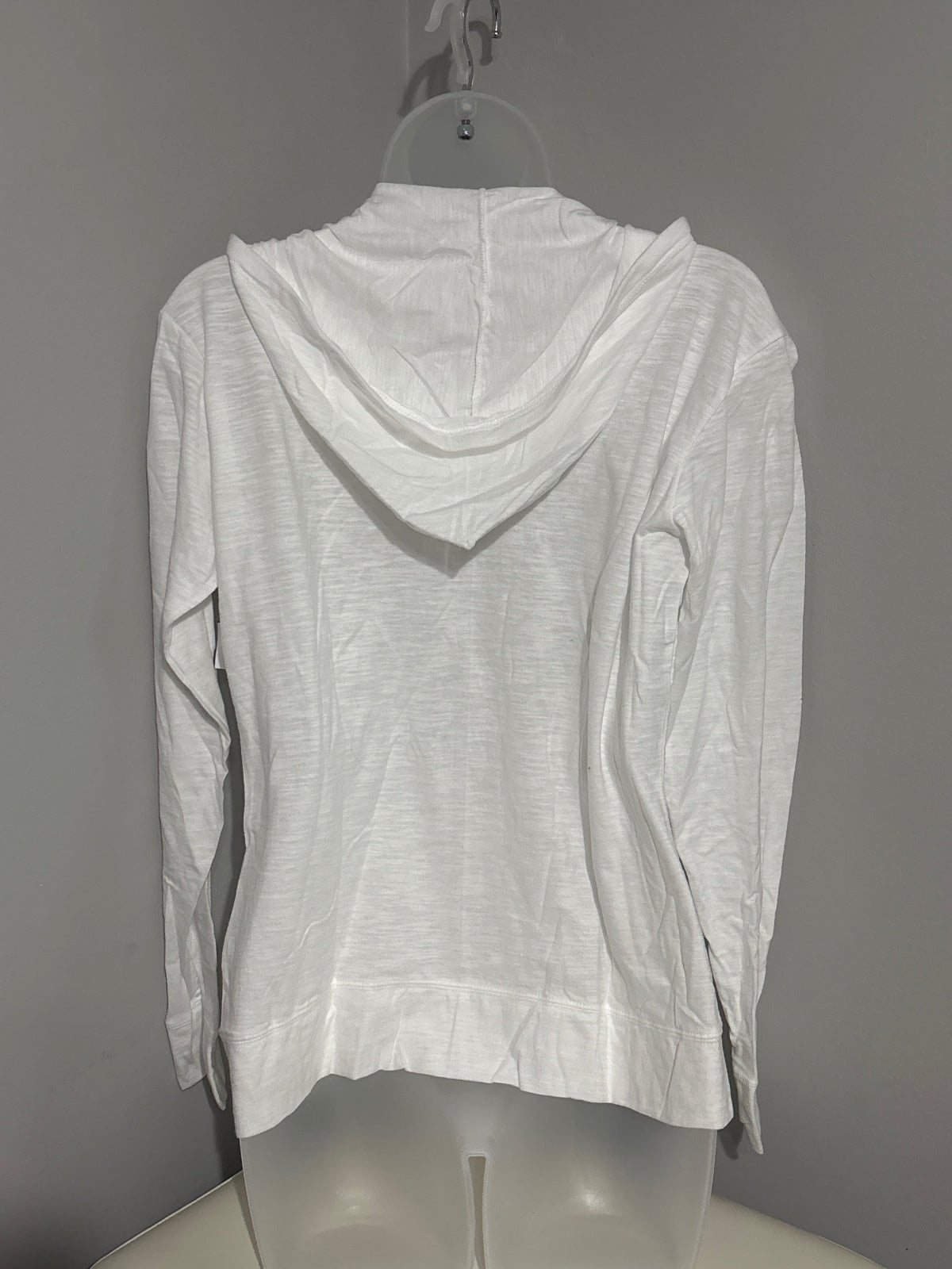 Hanes Women's White Lightweight Full-Zip Hoodie Size S