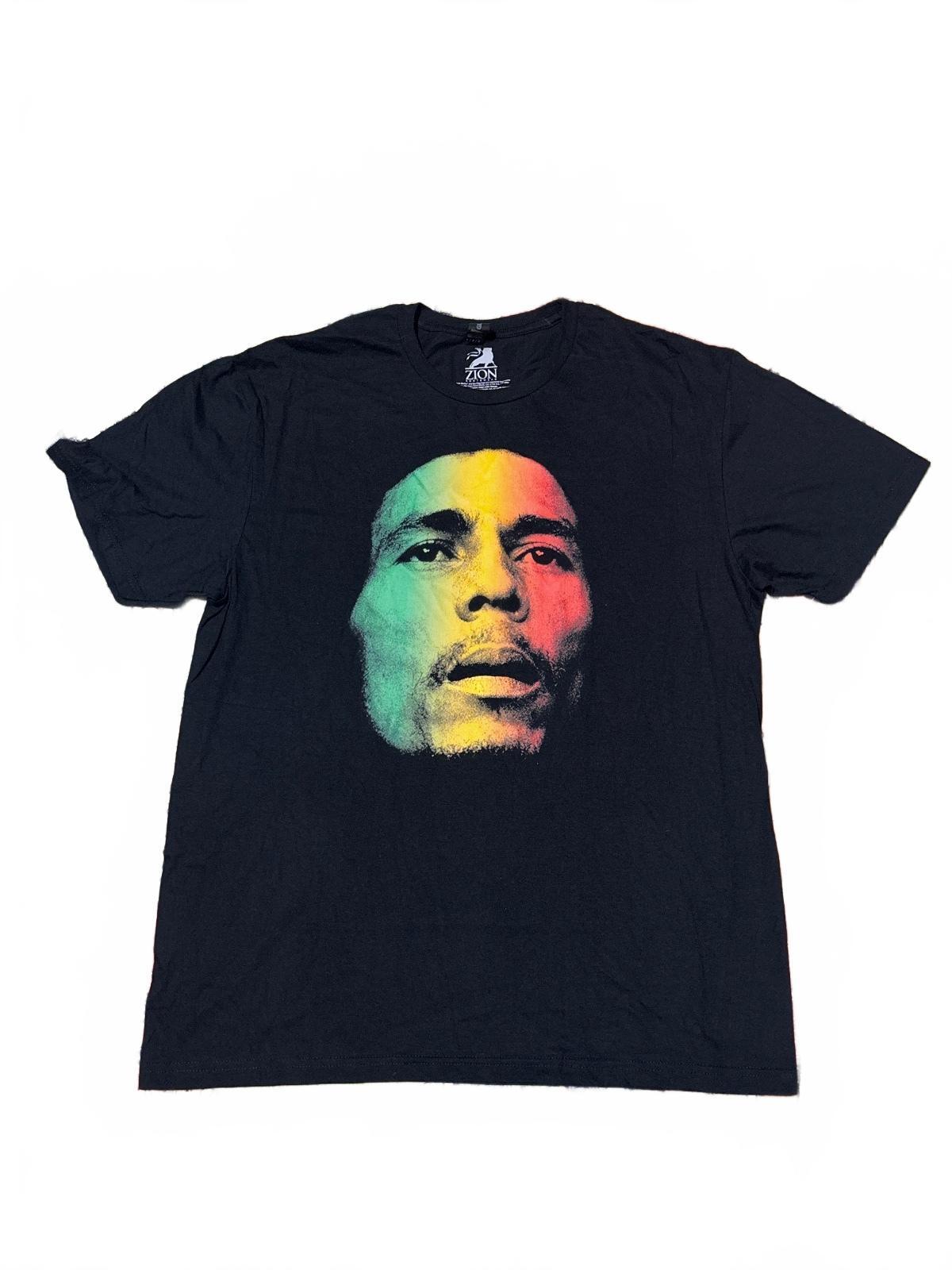 Zion Rootswear Bob Marley Graphic T-Shirt Black Large