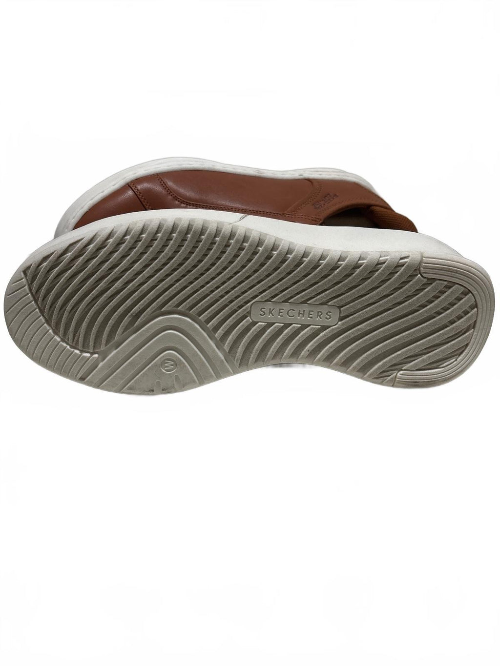 Skechers Slip-Ins Brown Leather Sneakers Men's Casual Shoes