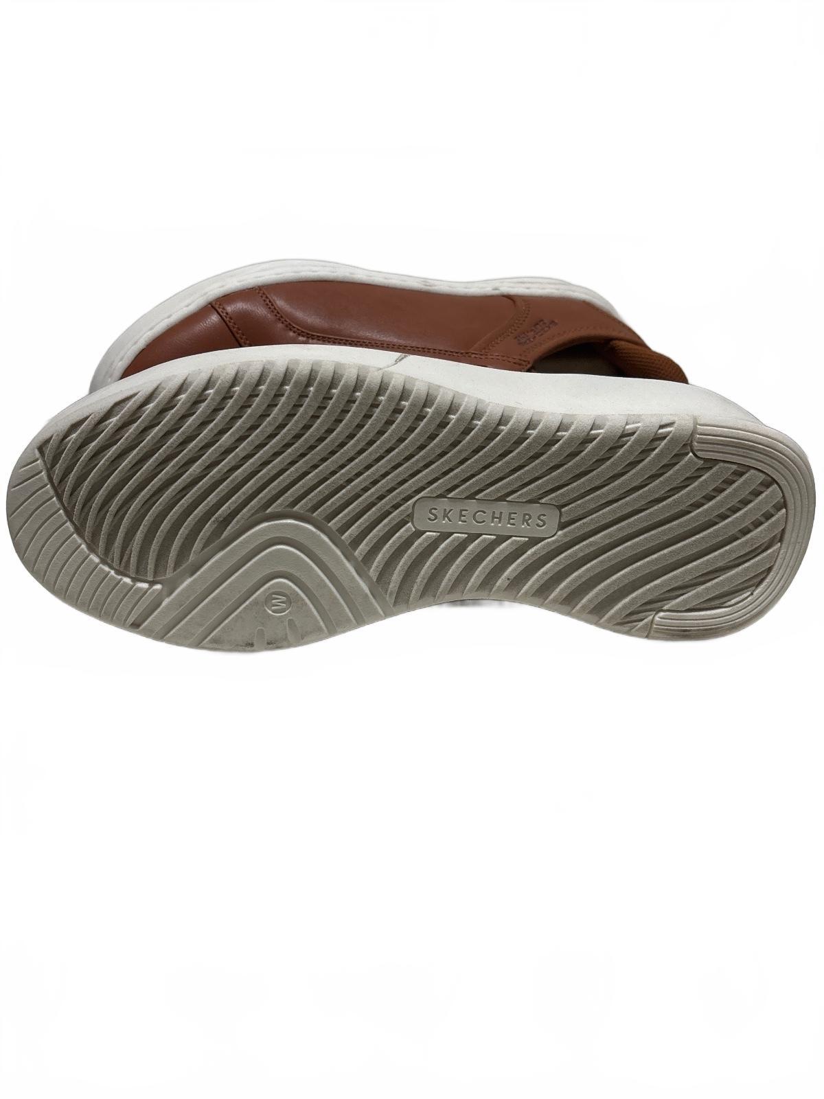 Skechers Slip-Ins Brown Leather Sneakers Men's Casual Shoes