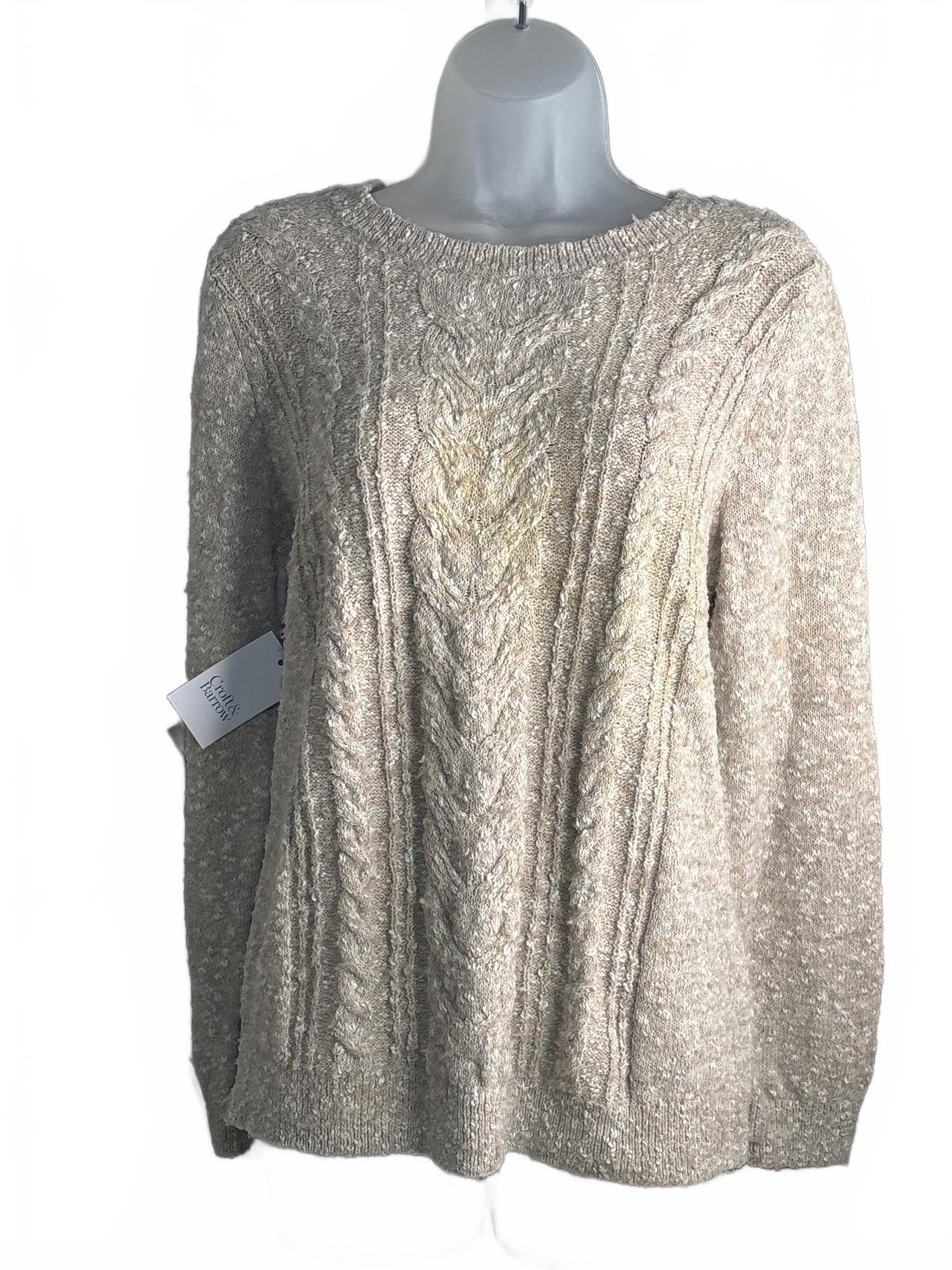 Kohl's Women's Medium Beige Cable Knit Sweater