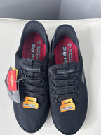 Skechers Men's Black Slip-On Wide Fit Athletic Shoes Size 8.5 US