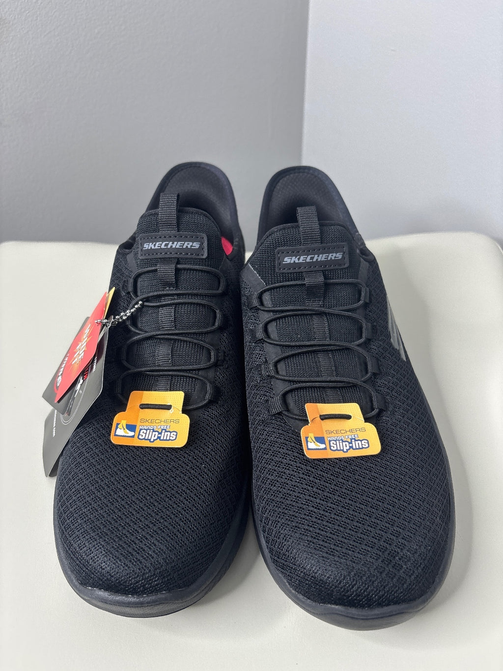 Skechers Men's Black Slip-On Wide Fit Athletic Shoes Size 8.5 US