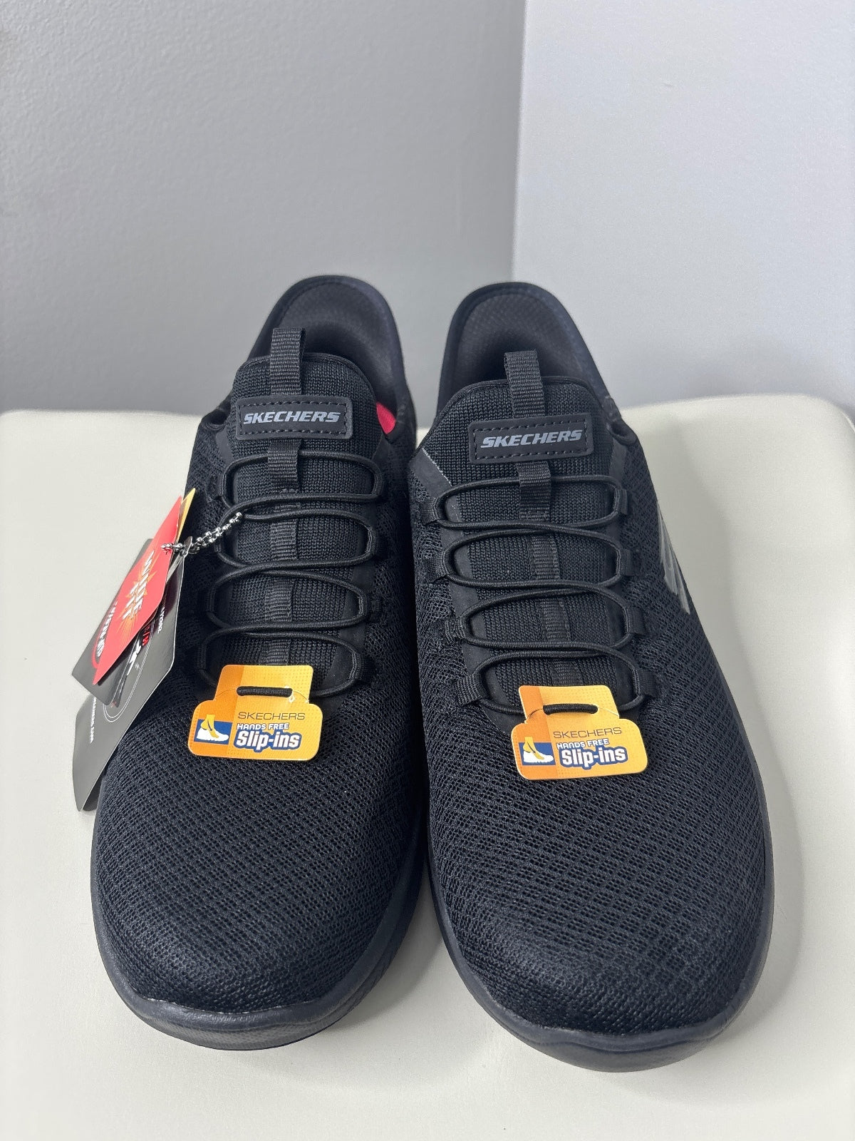 Skechers Men's Black Slip-On Wide Fit Athletic Shoes Size 8.5 US