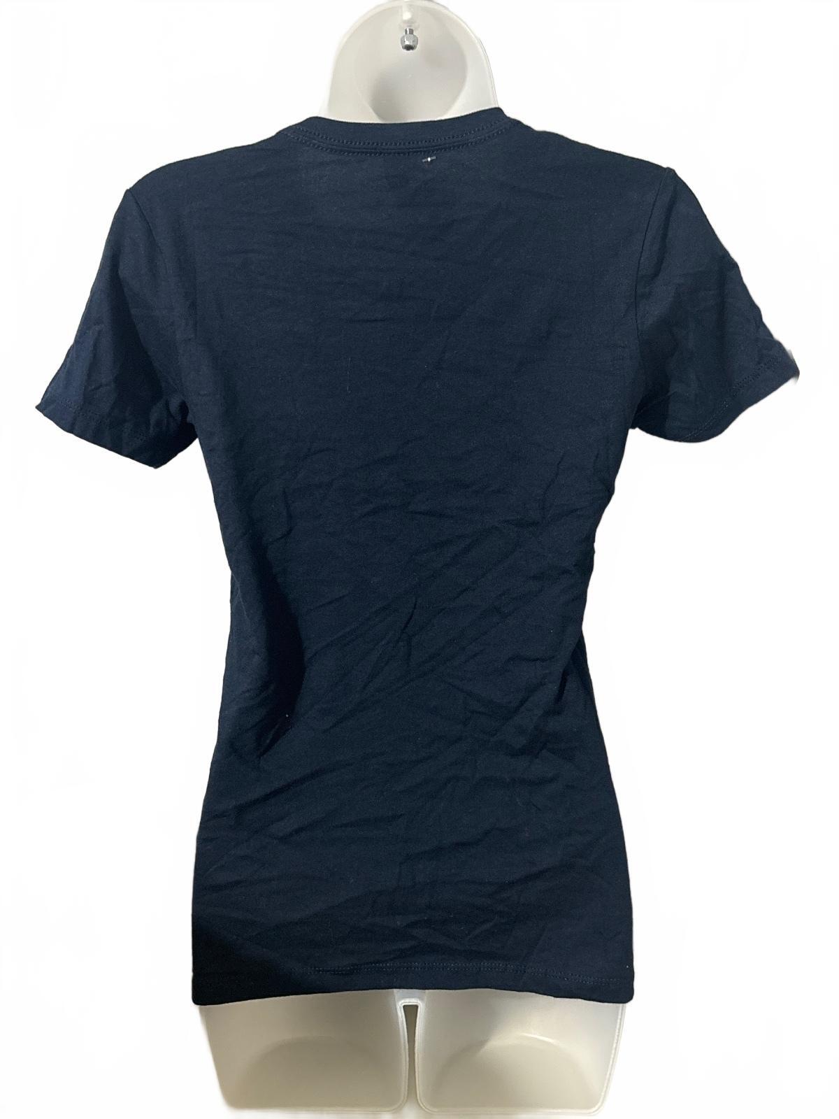 Next Level Apparel Women's Merry Christmas Navy Blue T-Shirt Size Small