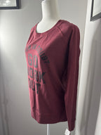 Instant Message Ladies Medium Maroon Workout Sweatshirt