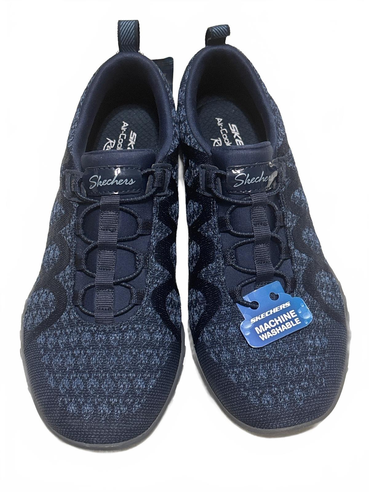 Skechers Navy Blue Machine Washable Athletic Shoes with Air-Cooled Memory Foam