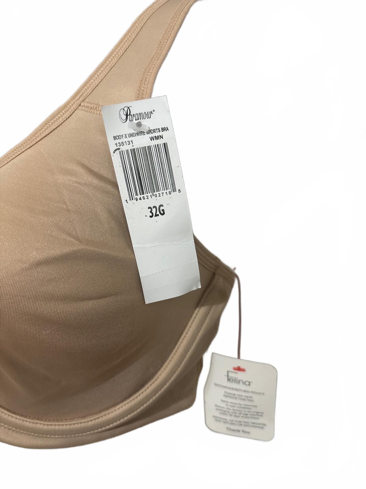 Paramour Body & Underwire Sports Bra Size 32G Nude