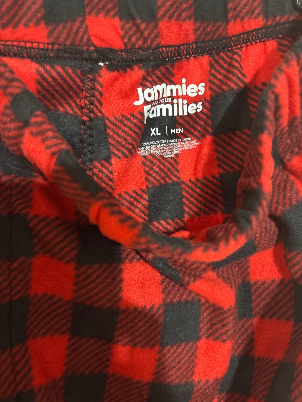 Men's XL Red and Black Buffalo Plaid Pajama Pants