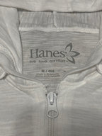Hanes Women's White Lightweight Full-Zip Hoodie Size S