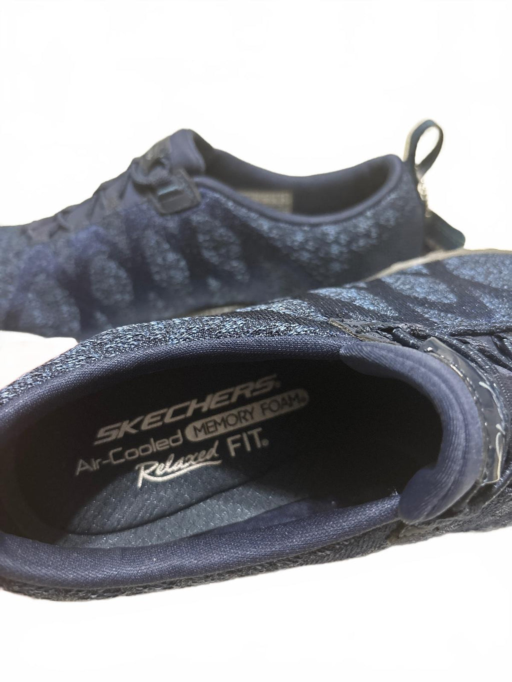 Skechers Navy Blue Machine Washable Athletic Shoes with Air-Cooled Memory Foam