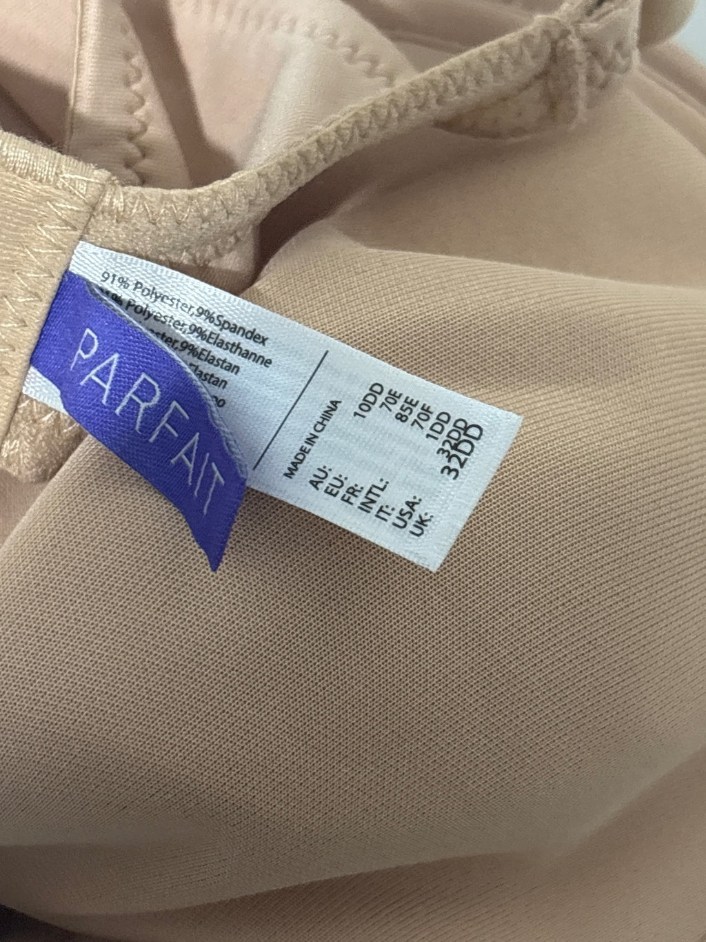 Parfait Nude Underwire Bra Size 32DD