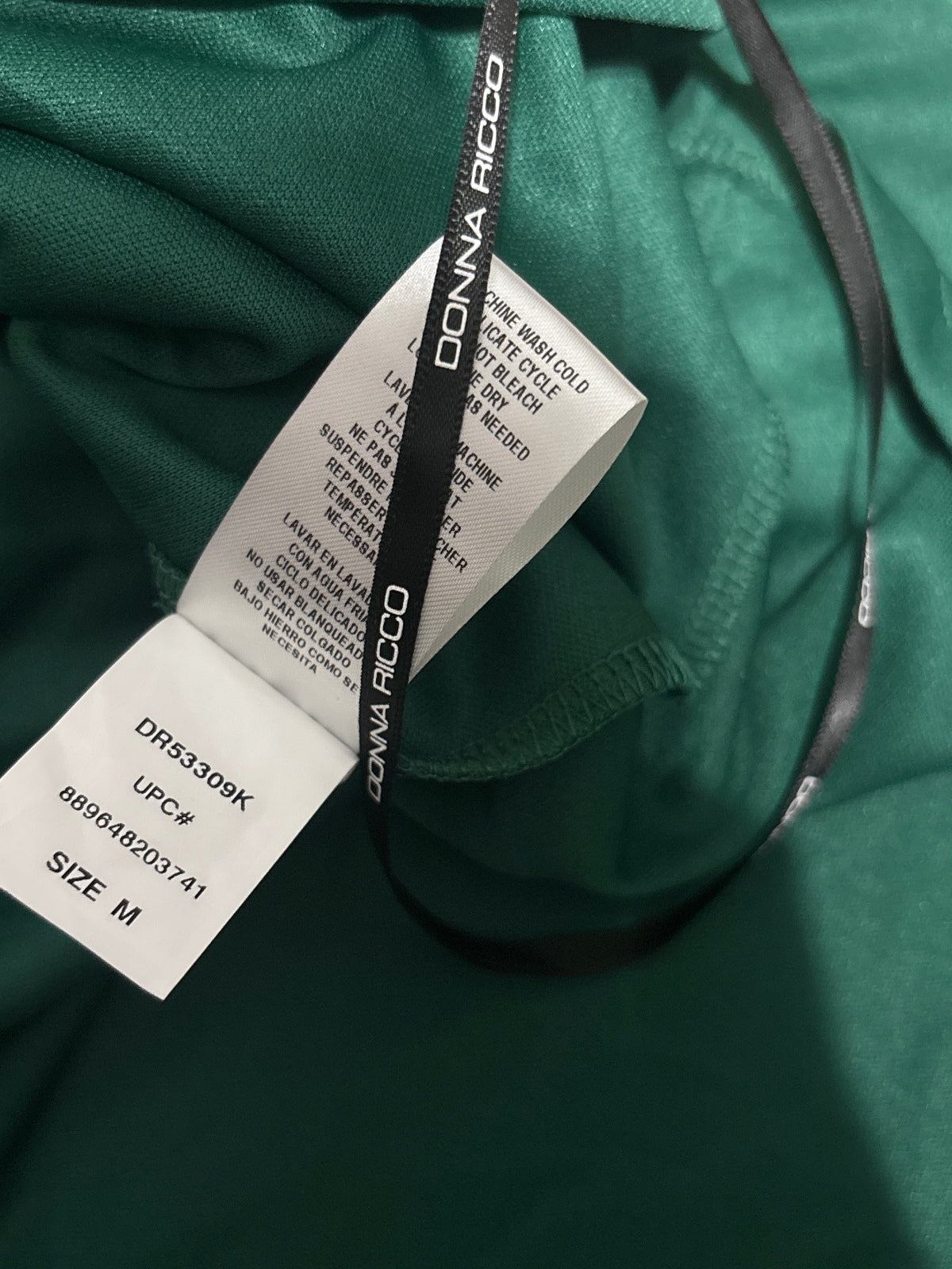 Donna Ricco Green Slip Dress Size M