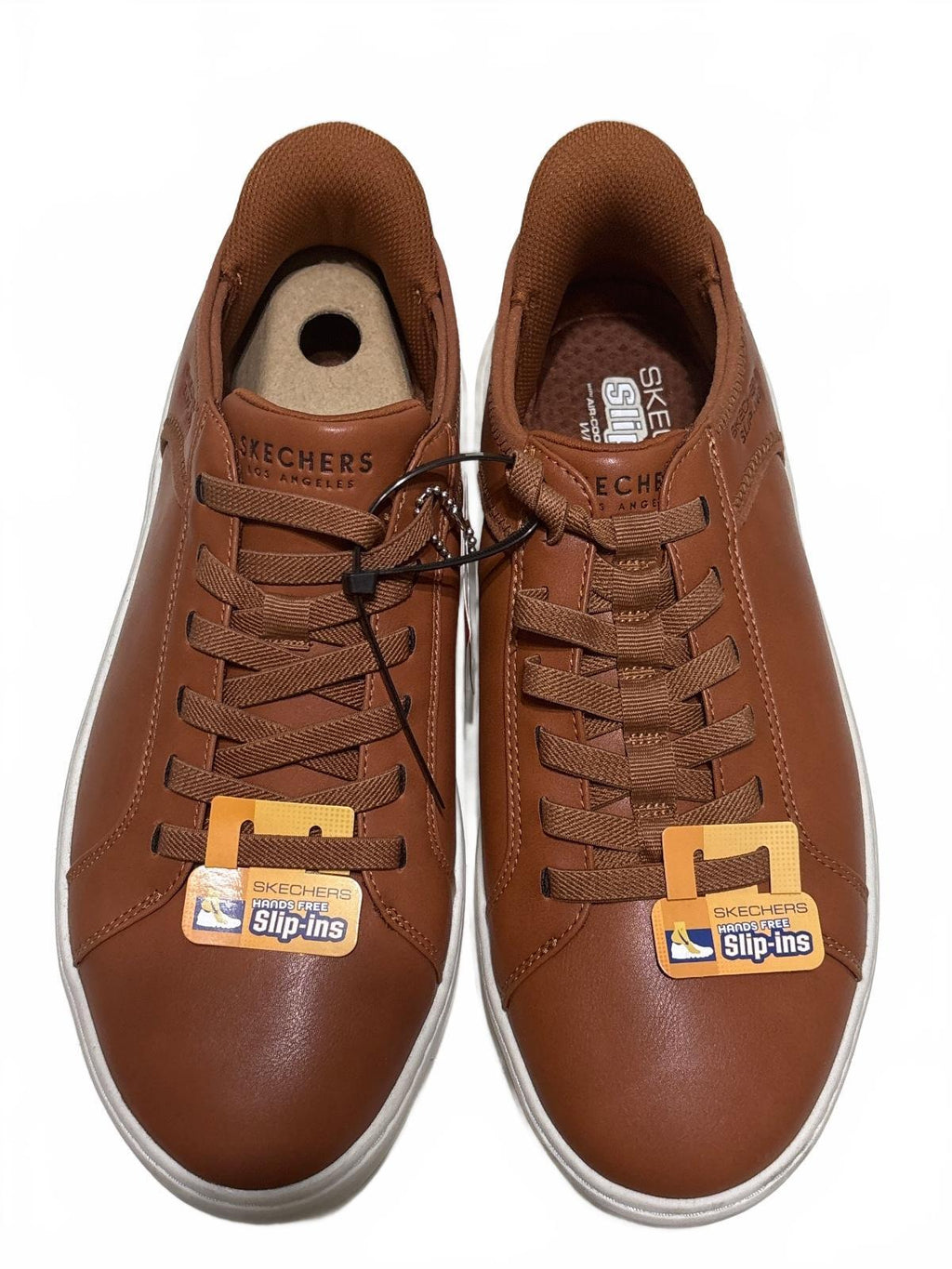 Skechers Slip-Ins Brown Leather Sneakers Men's Casual Shoes