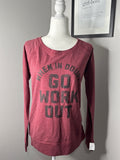 Instant Message Ladies Medium Maroon Workout Sweatshirt