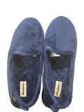 Dearfoams True Comfort Memory Foam Wide Fit Slippers Size Large 9-10 Navy Blue