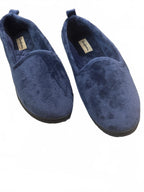 Dearfoams True Comfort Memory Foam Wide Fit Slippers Size Large 9-10 Navy Blue