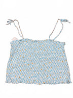 Light Blue Rayon Floral Print Camisole Top XL