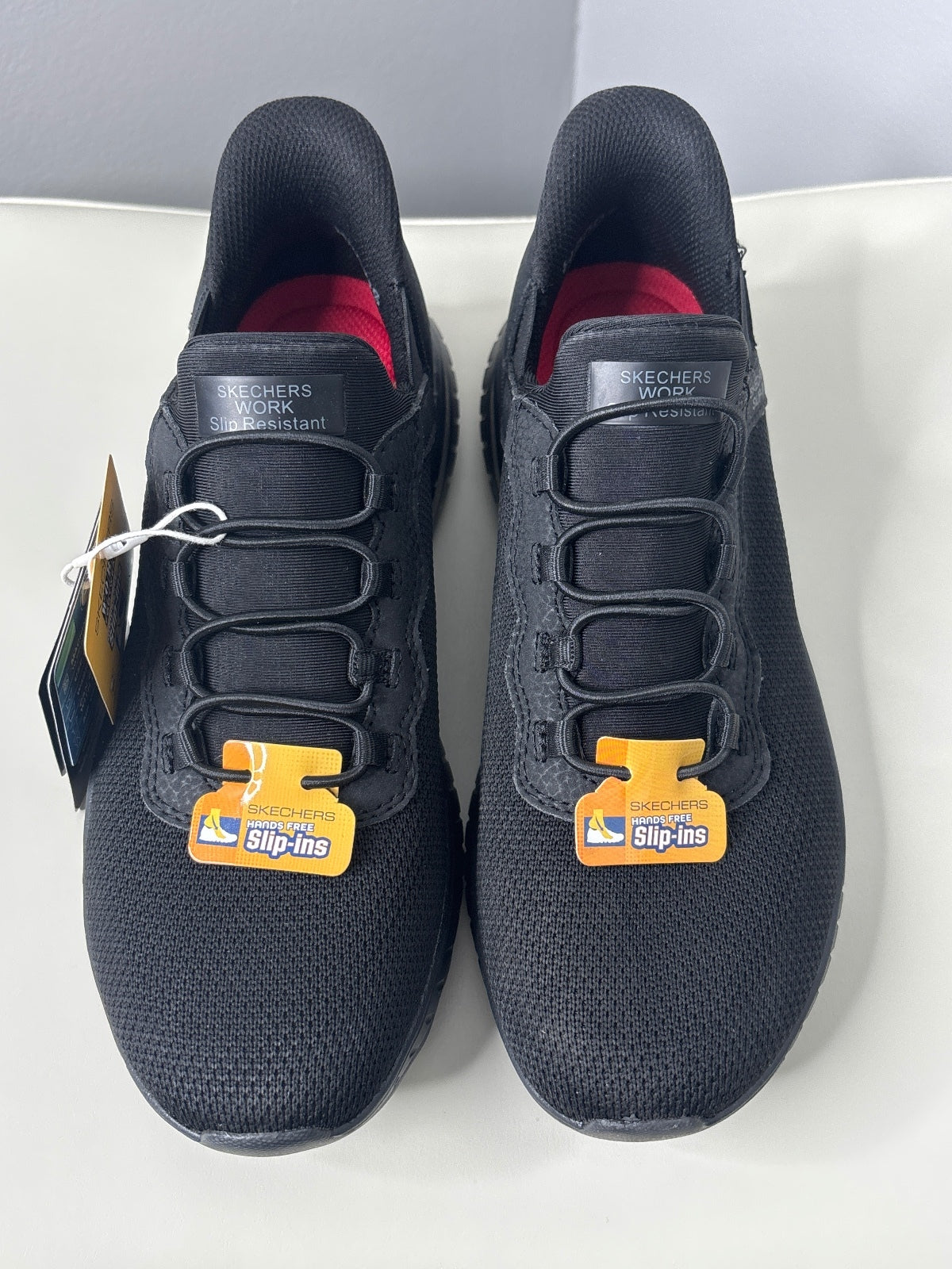 Skechers Work Slip-Resistant Black Athletic Shoes Size 7.5