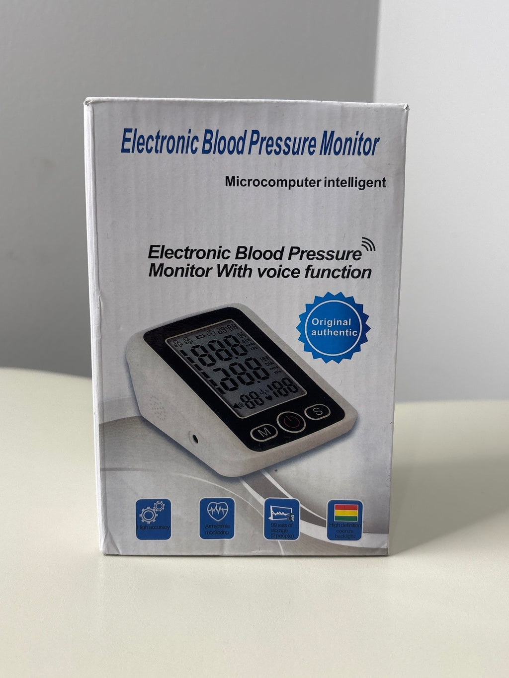 Electronic Blood Pressure Monitor with Voice Function and Digital Display