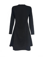 24seven Comfort Apparel Black Long Sleeve Fit and Flare Dress Size L