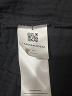 Black Sleeveless Button-Front Dress with Ruffle Hem, Size L