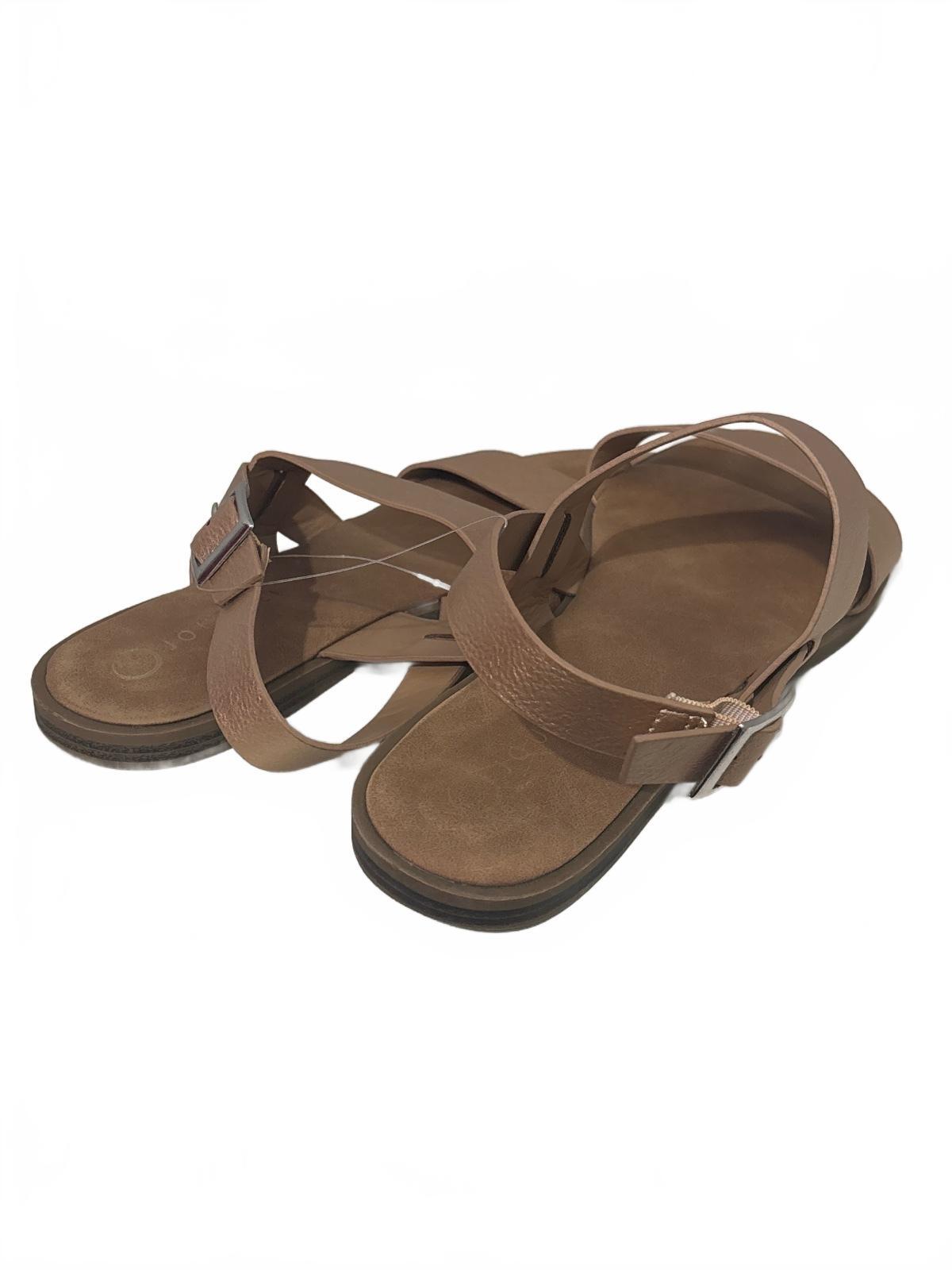 Journee Metallic Rose Gold Strap Sandals