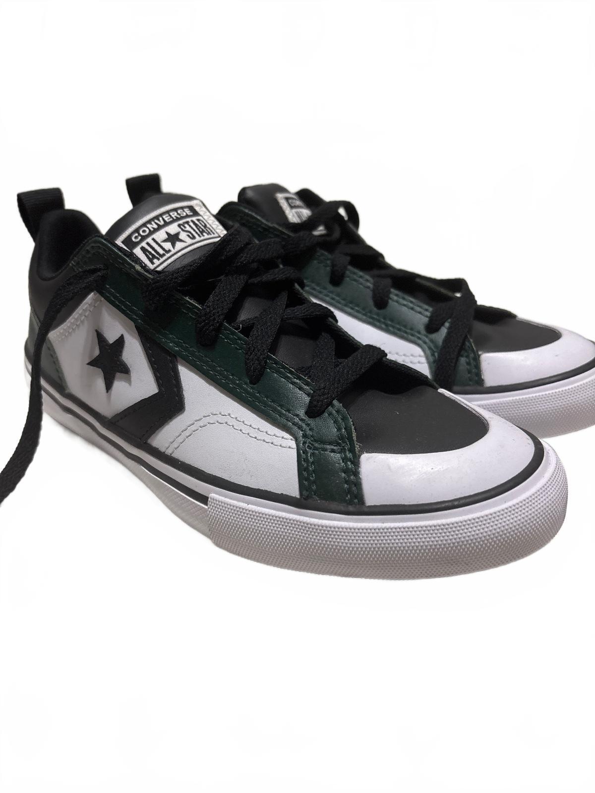 Converse All Star Low Top Sneakers Black Green White Size 4 US