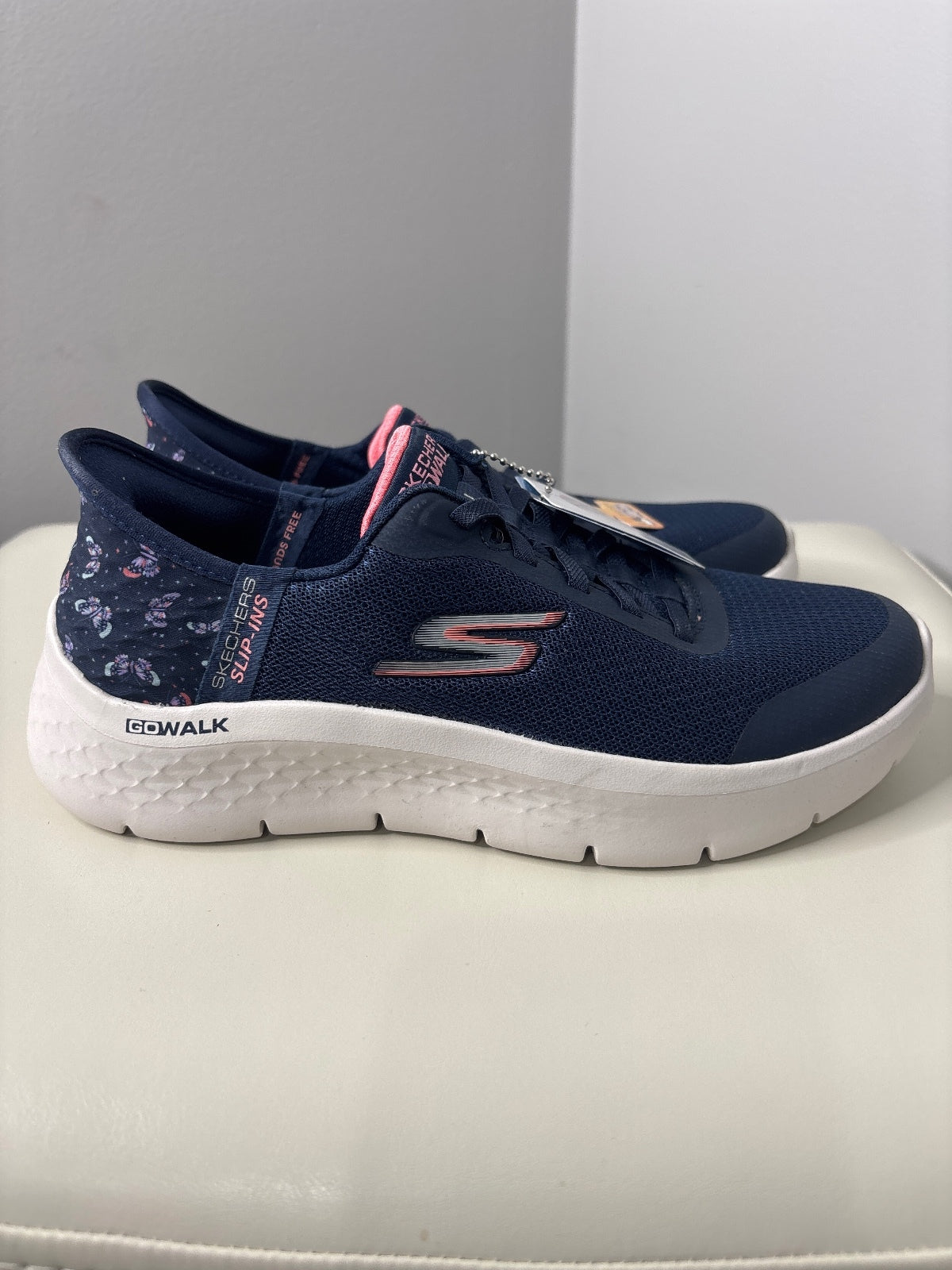 Skechers GOwalk Slip-Ins Navy Blue Walking Shoes Women's Size 6