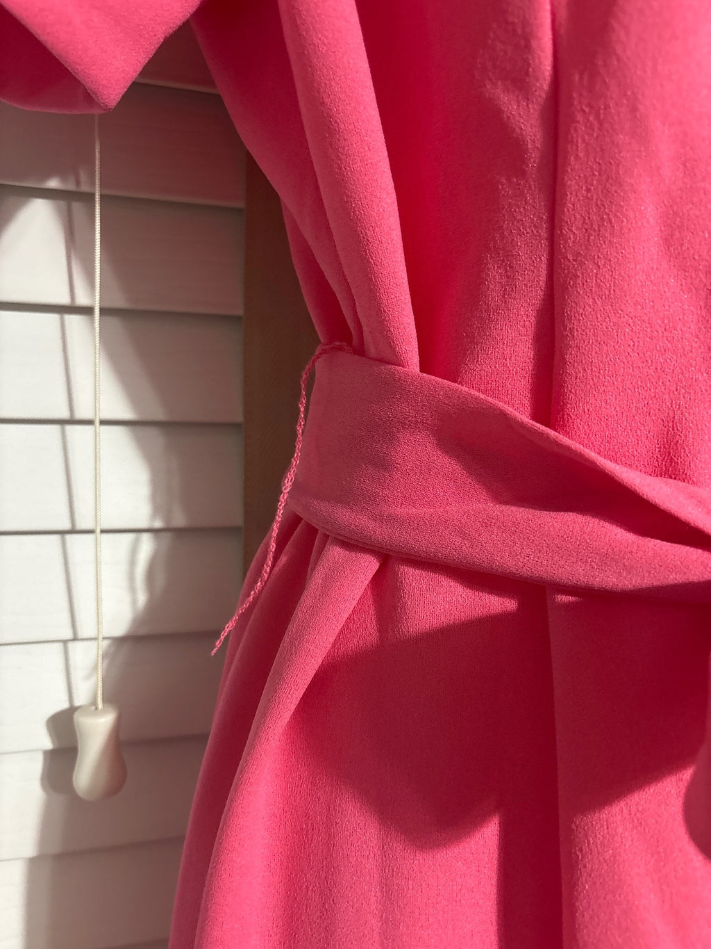 Nina Leonard Pink Short Sleeve Belted Dress Size M