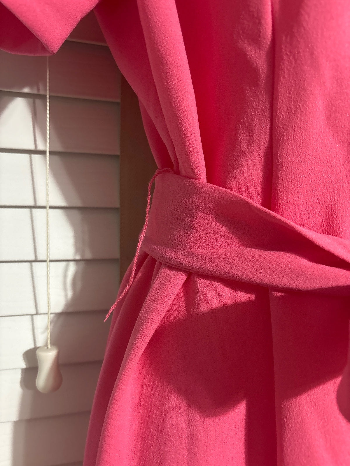 Nina Leonard Pink Short Sleeve Belted Dress Size M