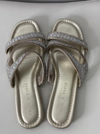 Kelly & Katie Women's Beaded Strap Slide Sandals Size 8.5M