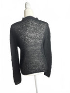 Sugar Moon Black Open Knit Sweater Size S