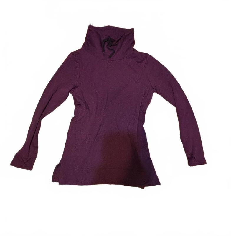 Cuddl Duds Soft Cowl Neck Pullover Top – Women’s Small – Purple