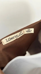 Liberty Love Brown Tie Front Peplum Top NWT XS