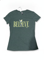 Disney Tinker Bell Believe Graphic T-Shirt Ladies Medium