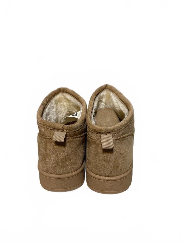 SO Faux Suede Cozy Ankle Boots Beige Women’s Size 8