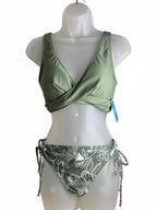 Cupshe Green Floral Bikini Set NWT Women’s Large