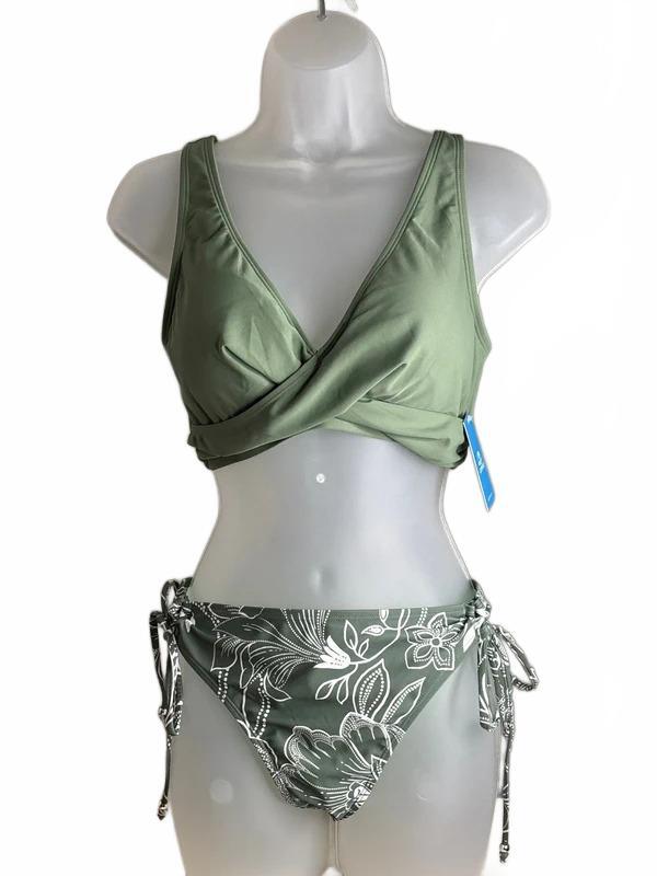 Cupshe Green Floral Bikini Set NWT Women’s Large