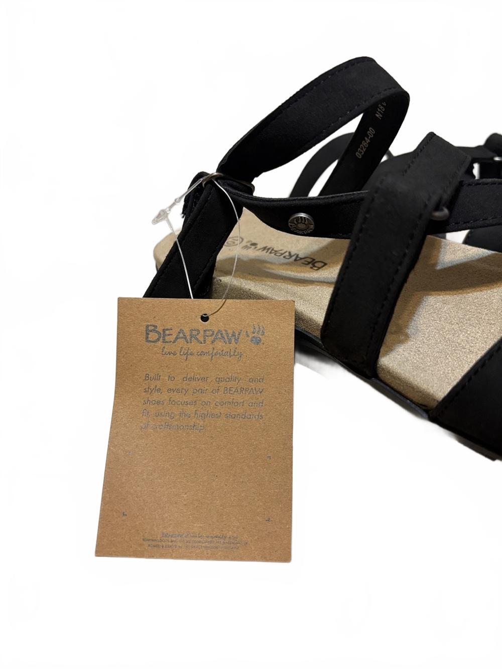 BearPaw Women's Black Multi-Strap Comfort Sandals