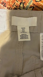 H&M Women’s Cargo Pants Size US 4 EU 36 Light Gray Wide Leg Utility Parachute