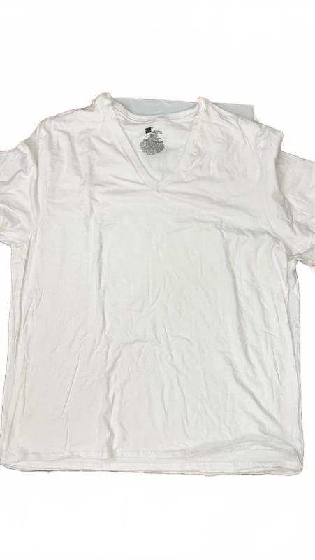Hanes White V-Neck T-Shirts 2-Pack 2XL